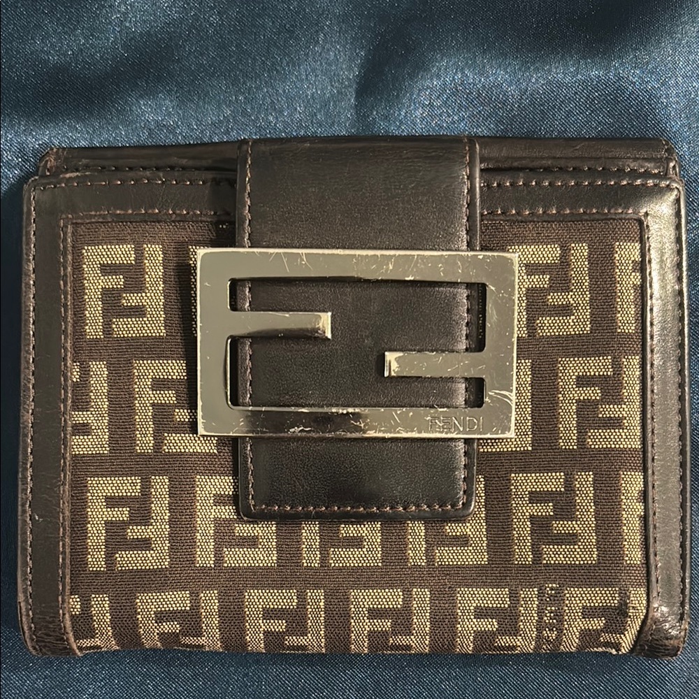 Fendi Brown and Tan Wallet Bifold Wallet